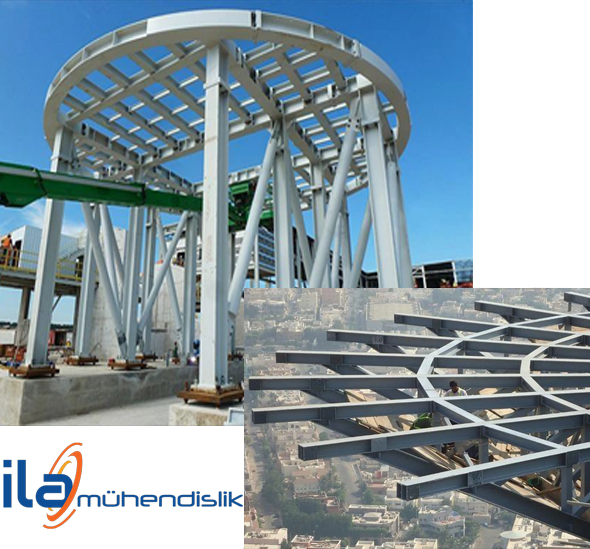 İLA MÜHENDİSLİK, Çelik Yapı Sistemleri, Asansör Çelikleri, Çelik Çatı, Asma Kat - Ara Kat, Depo - Hangar, Yapı Güçlendirme, Yükseltilmiş Döşeme, Projeye Özel Çelik İmlalat, Baca Şapkaları, Cihaz Sehpaları, Merdivenler ve Platformlar, Çelik Merdivenler, Çelik Platform, Gemici Merdiven, Yangın Merdiveni, Yürüyüş yolu - Kedi Yolu, Çelik İnşaat Korkulukları